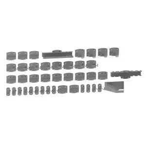 Lochplattenhaken-Set 40-teilig