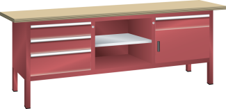 Bild 1: Kompaktwerkbank (BxTxH) 2000x700x850mm Buche KEY Lock R3000