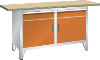 Bild 1: Systemwerkbank (BxTxH) 1500x700x840mm Multiplex KEY Lock R7035/R2004