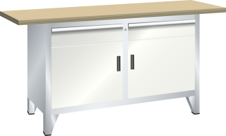 Bild 1: Systemwerkbank (BxTxH) 1500x700x840mm Multiplex KEY Lock R7035/R9002