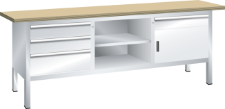 Bild 1: Kompaktwerkbank (BxTxH) 2000x700x850mm Buche KEY Lock N2000